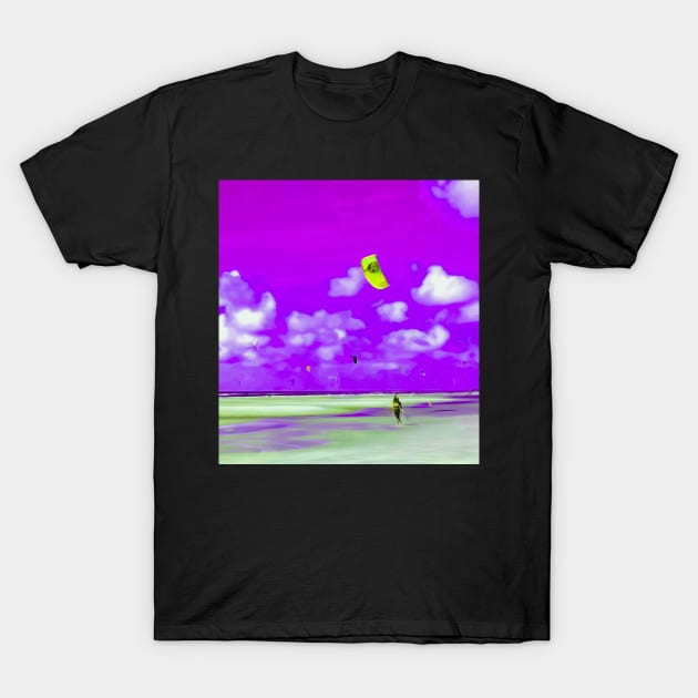 Lonely Kite Beach No. 7 T-Shirt by asanaworld
